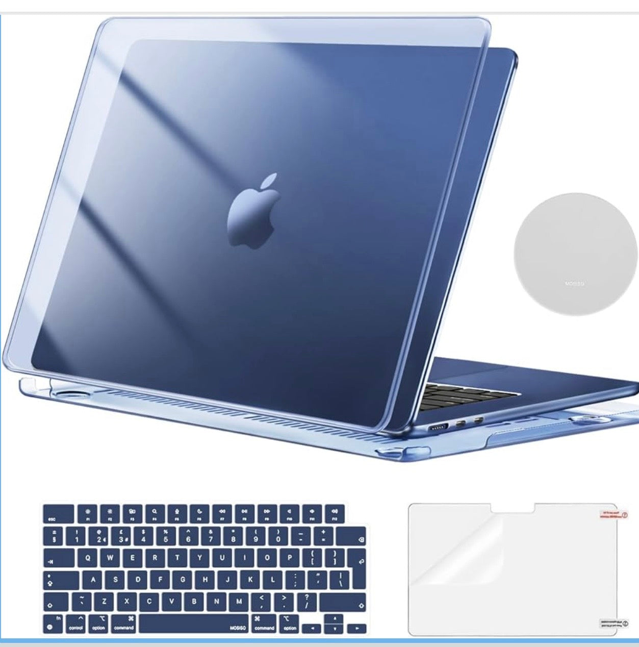 MOSISO Compatible with MacBook Air 15 inch Case 2026 2025-2023 M5 M4 M3 M2, Scratch-Resistant Hard Cover for MacBook Air 15 A3448 A3241 A3114 A2941