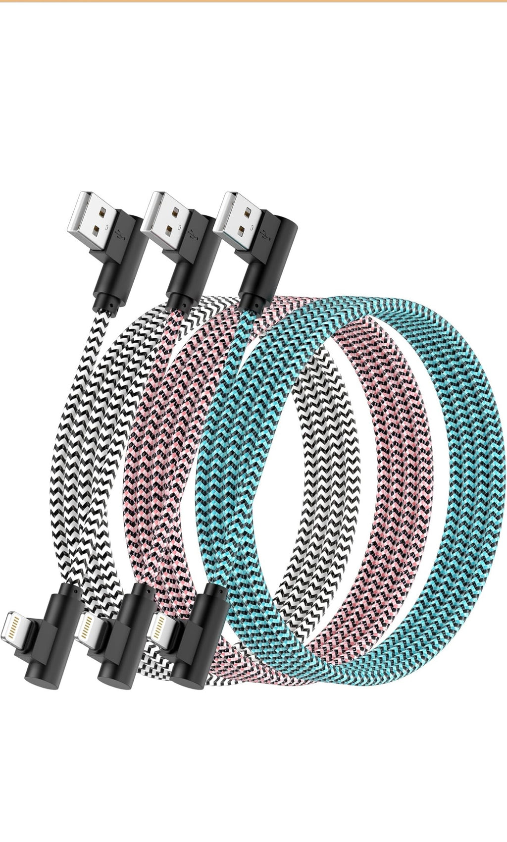 Phone Charger Cable 2.8M,3Pack[Apple MFi Certified